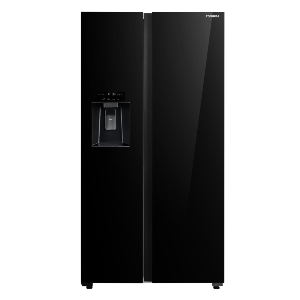 מקרר דלת לצד דלת 568 ליטר זכוכית שחורה Toshiba דגם GR-RS755WIA-PGL(22)