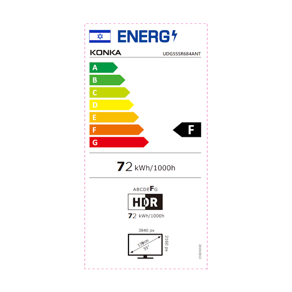 טלוויזיה חכמה "55 KONKA GOOGLE TV LED דגם UDG55SR684ANT