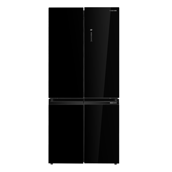 מקרר 4 דלתות 515 ליטר זכוכית שחורה Toshiba דגם GR-RF677WI-PGL(22)