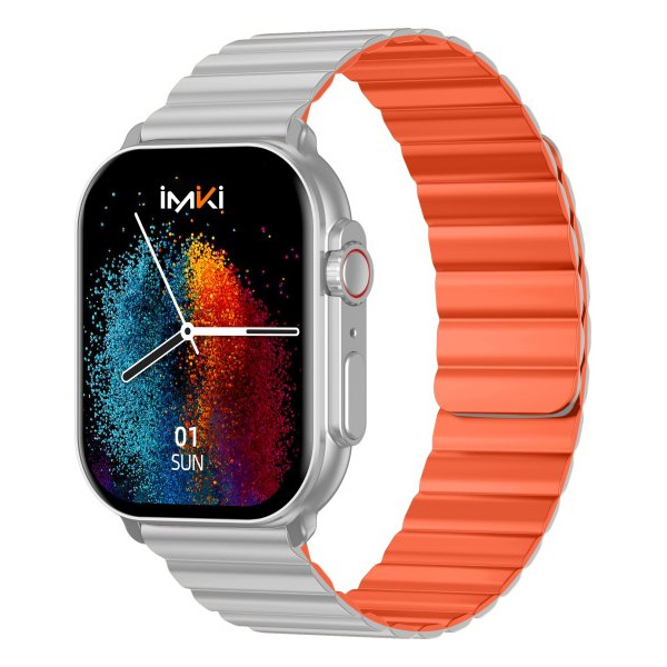 שעון ספורט חכם ומתקדם IMIKI Smart Watch SF1 בצבע כסוף