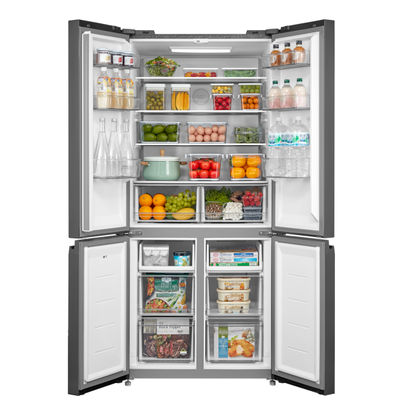 מקרר 4 דלתות 515 ליטר זכוכית שחורה Toshiba דגם GR-RF677WI-PGL(22)