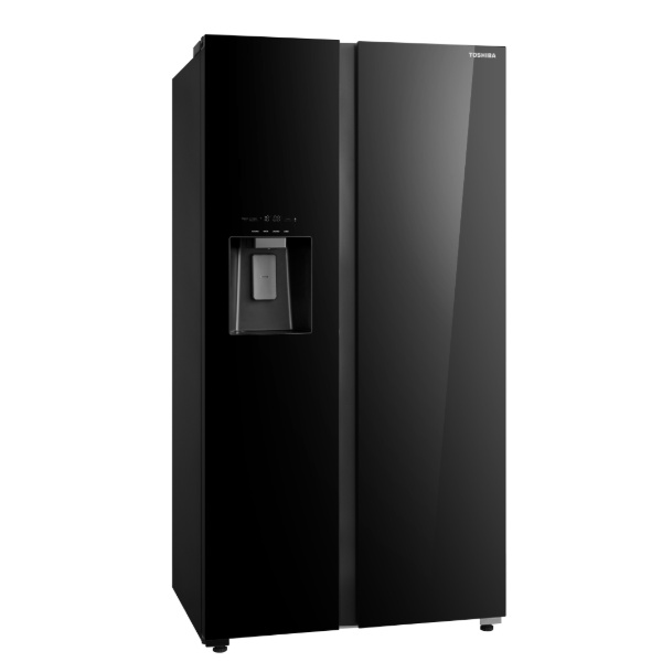 מקרר דלת לצד דלת 568 ליטר זכוכית שחורה Toshiba דגם GR-RS755WIA-PGL(22)
